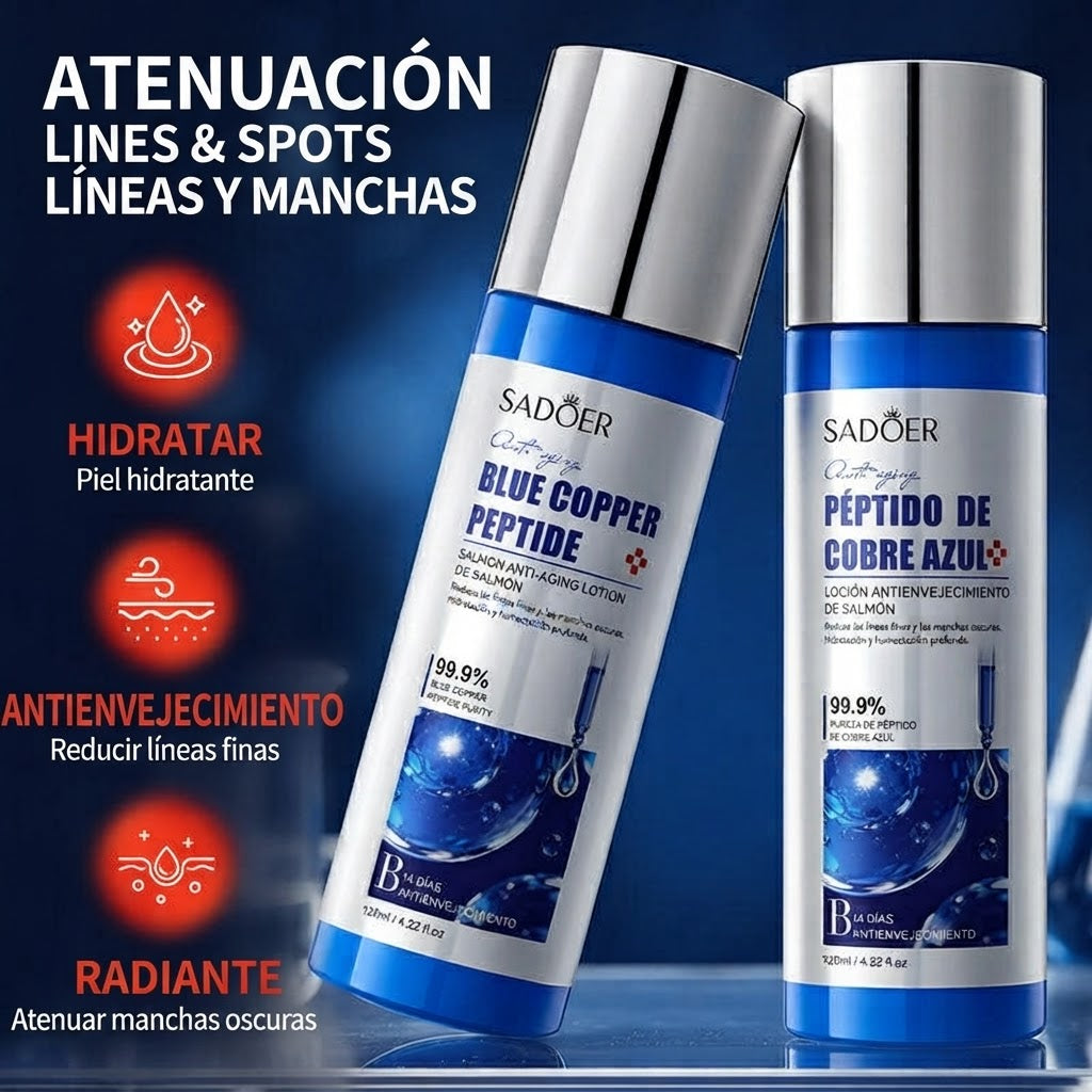 Tónico Facial Péptido de Cobre Antiedad Sadoer 120ml