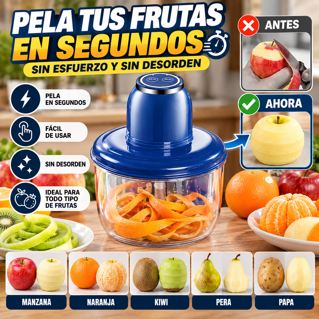 Pelador Eléctrico De Frutas Azul
