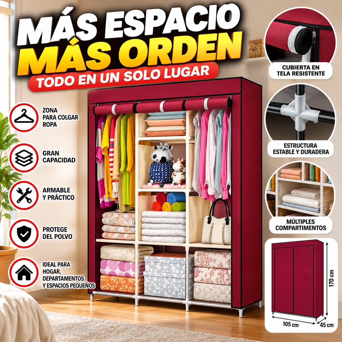 Armario Closet Ropero Armable